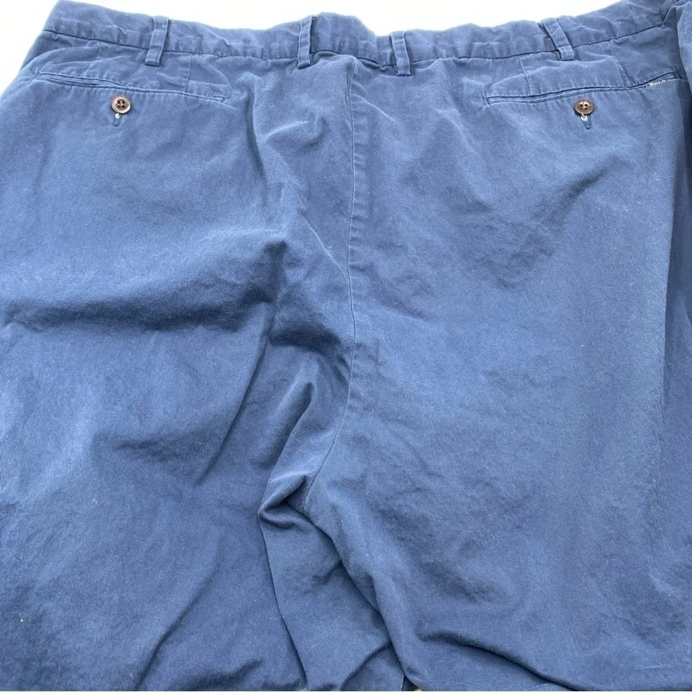 Polo Ralph Lauren Shorts Men 48 Blue Stretch Classic Fit Chino Casual Big Tall